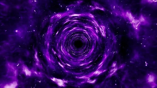 Abstract Purple Cosmic Energy Tunnel Animation
