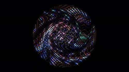 Abstract Colorful Swirling Light Vortex Background Loop