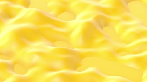 Abstract Yellow Morphing Fluid Shapes Loop Background