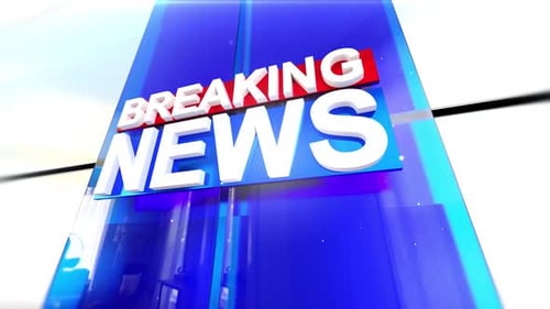 Dynamic 3D Breaking News Broadcast Title Animation