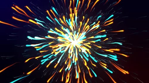 Vibrant Fluid Particle Explosion Background Animation