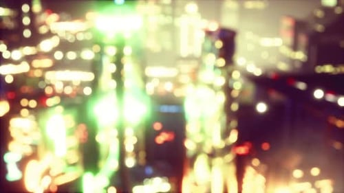 Abstract Bokeh City Lights Background Loop