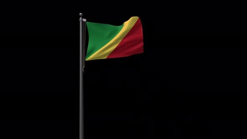 Waving Flag of the Republic of the Congo