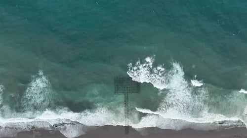 Dramatic Sea Texture 4K Aerial View