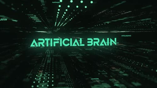 Futuristic Digital Brain Data Network Title Reveal