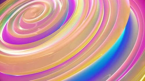 Abstrakte mehrfarbige Candy Pop reflektierende Spiegelspirale Hintergrund Schleife