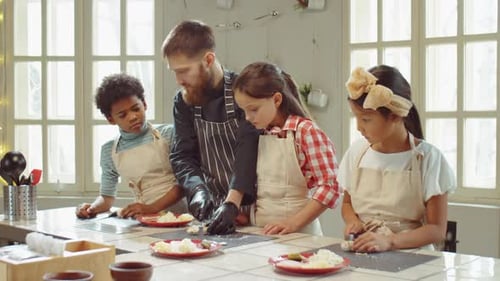 Chef Teaching Kids Cooking on Culinary Masterclass