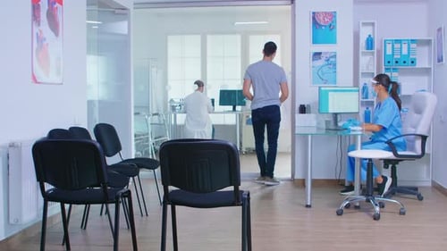 Private Modern Hospital Reception and Waiting Area