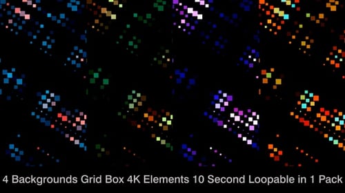 Abstract Digital Squares Pixelated Motion Background
