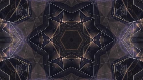Abstract Geometric Kaleidoscope Pattern Background Loop