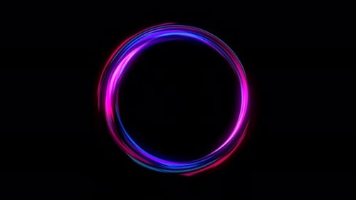 Abstract Swirling Glowing Circles Animation