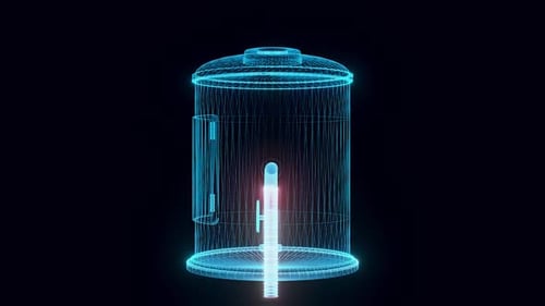 Sci Fi Boiler Hologram Rotating Hd