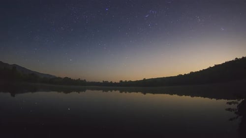 South sky Very beautiful in Mae Pon Reservoir