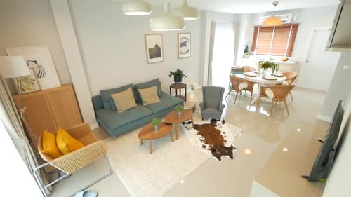 Bright Living and Dining Area with Modern Design