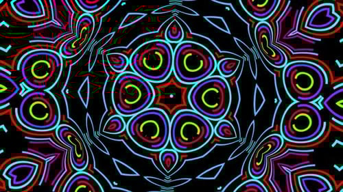 Abstract Decorative Kaleidoscope Pattern Background Pack