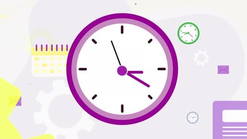 Infographic Business Abstract Clock Time Mix Color