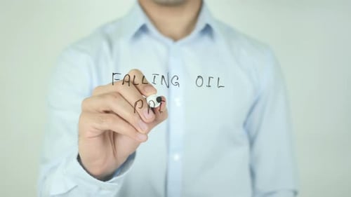 Falling Oil Prices, Writing On Screen
