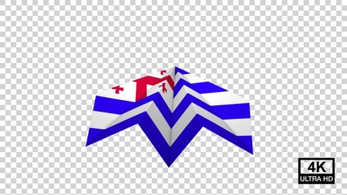 Avion en papier du drapeau de l'Ajaria