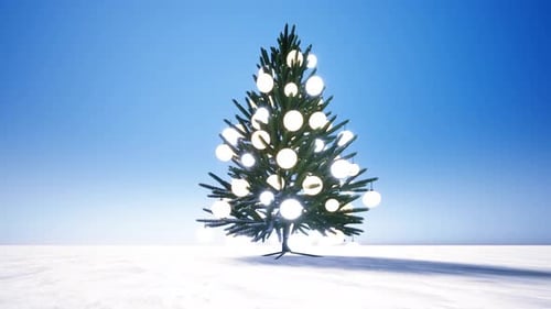 Weihnachtsbaum und Schneeboden