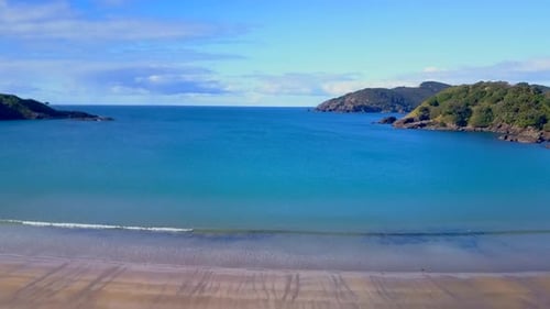 Aerial footage of a beautiful empty bay