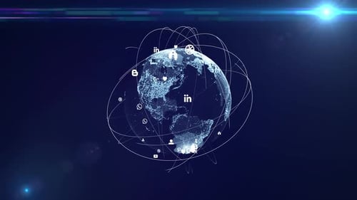 Red social global. Intercambio mundial de información a través de las redes sociales