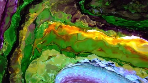 Abstract Vivid Colours Psychedelic Paint Spreading Texture