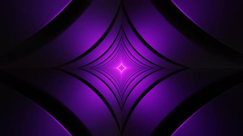 Fast Rounded Rhombus Purple Tunnel Seamless Animation 3d Render Background