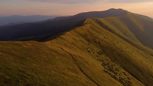 Aerial shot of Alps mountains. Mountains, peaks, cliffs, rocks, ridges, landscape, green