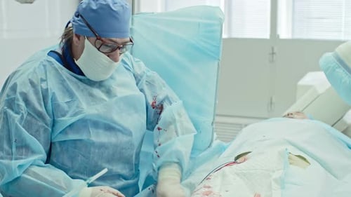 Experienced Surgeon Performing CABG