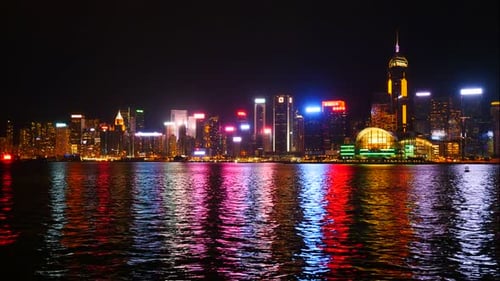 Beautiful building and architecture around Hong kong city skyline