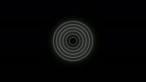Weiße Neon-Radiowelle animiert
