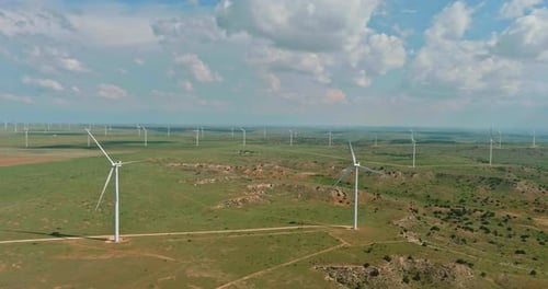 Texas Wind Turbine Farms in the West Texas