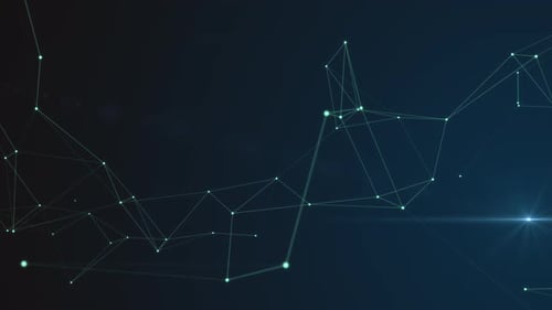 Abstract connected dots and lines loop background