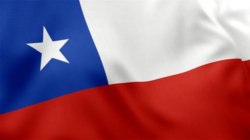 Realistic Waving Flag of Chile Animation