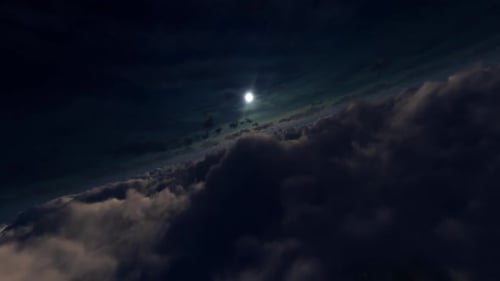 Flying Through Clouds On The Sea 01 HD