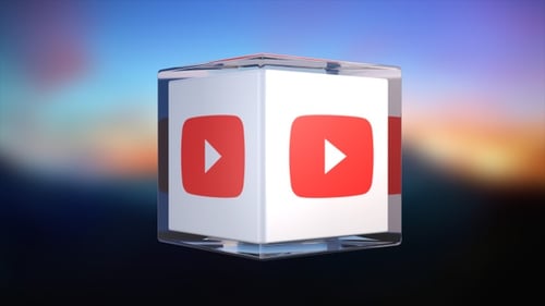 Modern 3D Glossy Rotating Cube Logo Reveal
