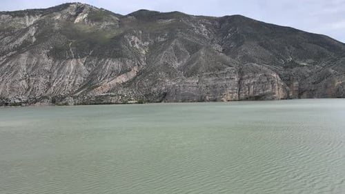 lake mountains aerial