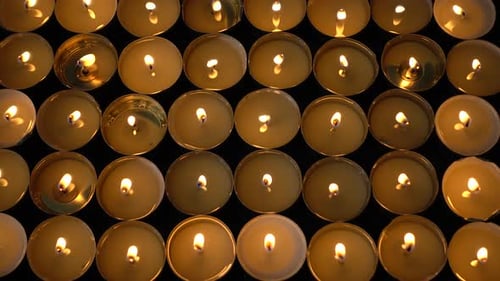 Candles on a Black Background