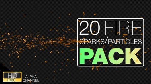 Animated Fire Sparks and Embers Overlay Pack