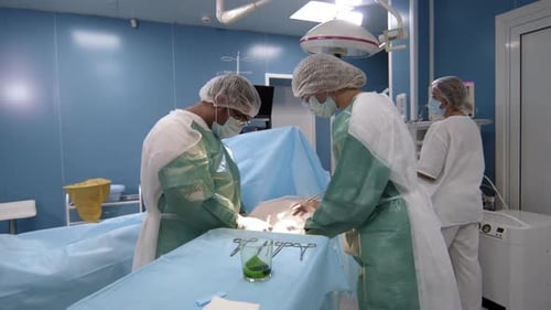 Operating Patient In Modern Hospital