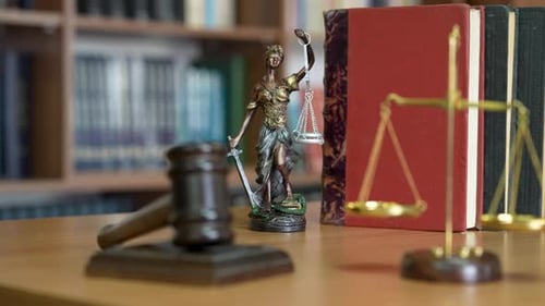 Scale of Justice Judge Gavel and Legal Lawyer Books