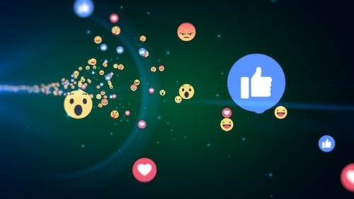 Animated Social Media Emojis Reactions Stream with Particle Effects