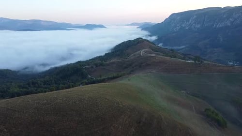 Picturesque Aerial Landscape In Apuseni Mountains In Romania