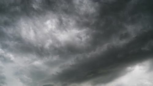 Storm Clouds Are Moving in Sky, Timelapse.