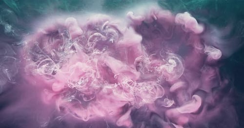 Tinte Water Explosion Fantasy Cloud Rosa Rauch