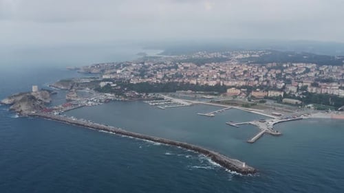 Town And Sea Aerial View 2