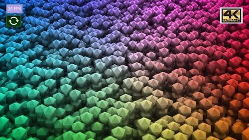 Dynamic Waving Geometric Shapes Abstract Background Loop