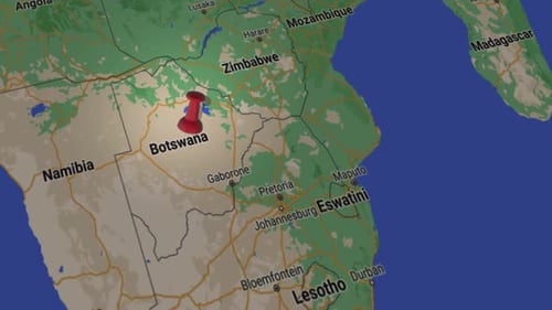 Botswana Auf der Karte 4K