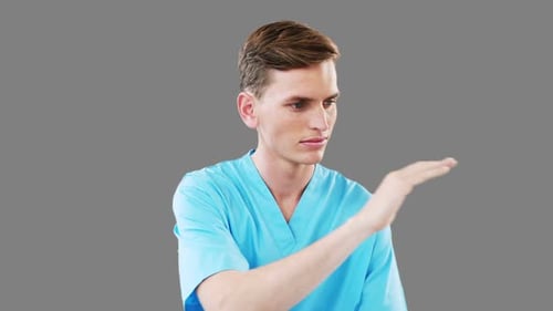 Surgeon using digital screen