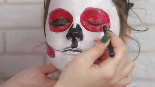 Makeup for horror party.